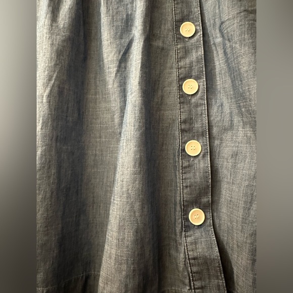 NWOT - TALBOTS 10 Petite Denim Side Dress Button Down Skirt - Picture 2 of 6